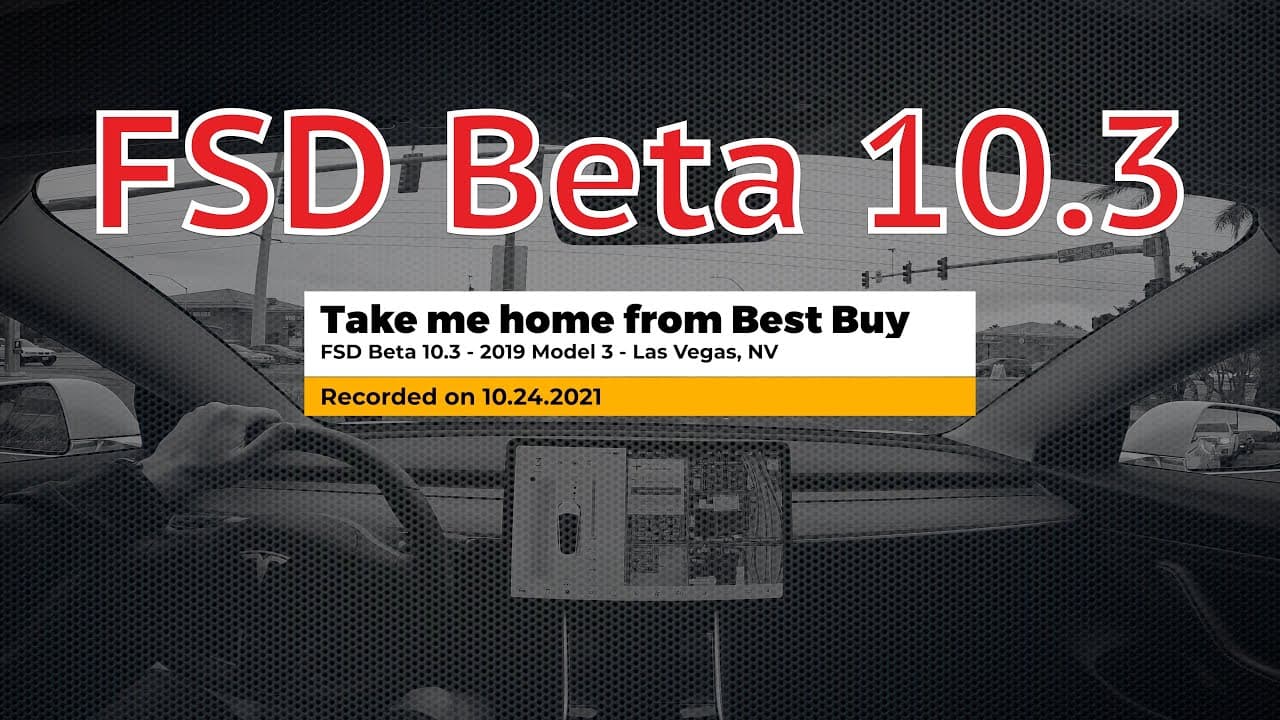 FSD Beta 10.3 Take me home from Best Buy - Recalled Rollback Version - Tesla FSD Beta (v2021.36.5.2)