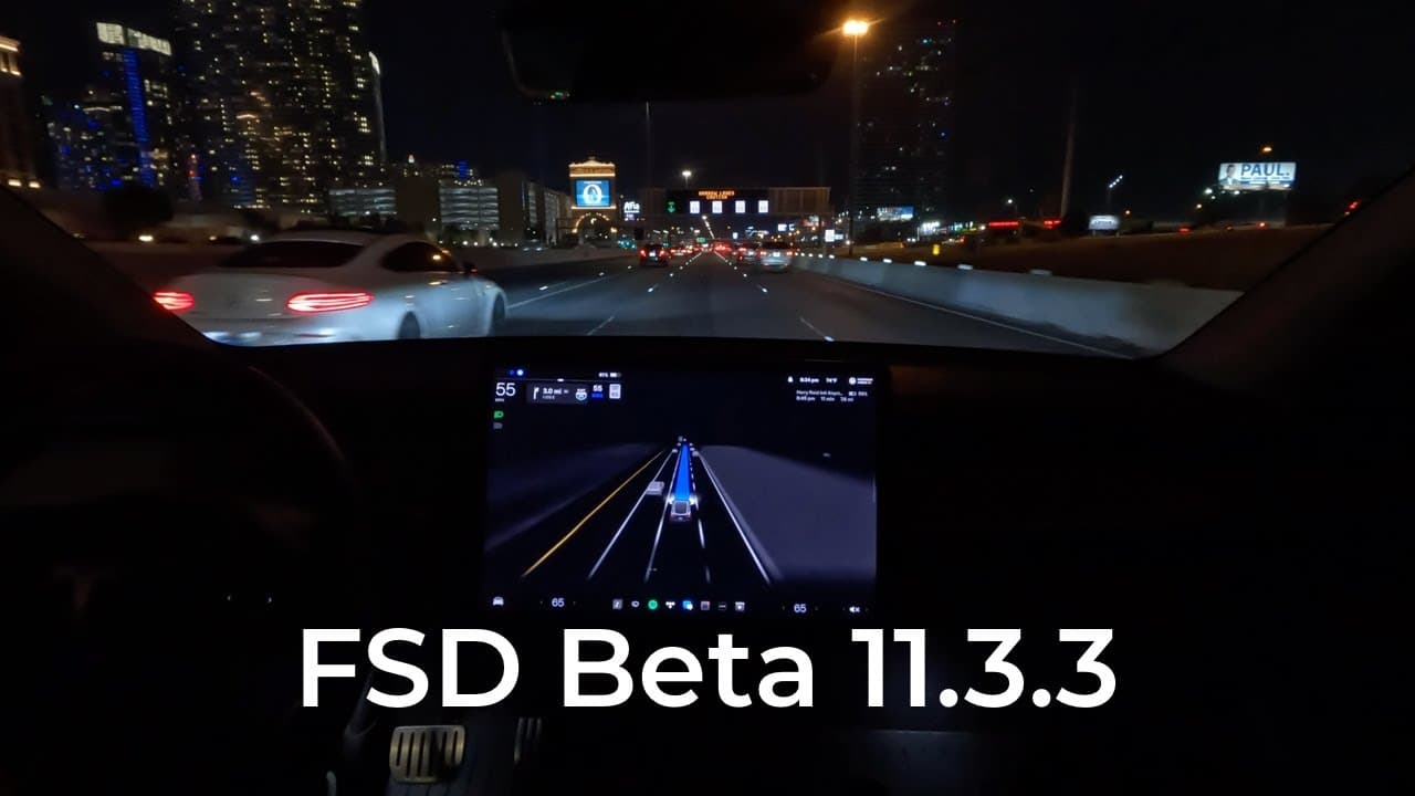 FSD Beta 11.3.3 drives us to the airport